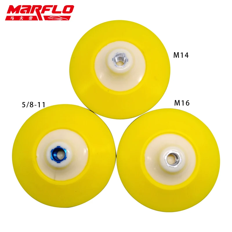 Marflo Автомойка диск-подкладка с Полировочная Губка Pad " резьба M14 M16 5/8-11 гибкий шлифовальный круг