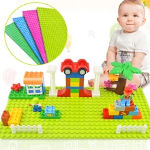 Tumama Big Size Blocks Base Plate 32*16 Dots 51*25.5 cm Baseplate DIY Building Blocks Toys For Children Compatible Legoed Duplo