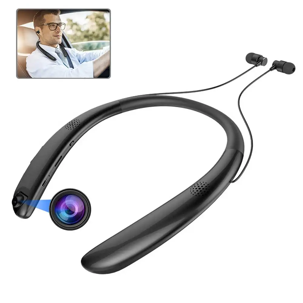

Wholesale! Wireless Bluetooth headset with camera long standby Wireless headphones Magnetic earphones,Bluetooth earphone