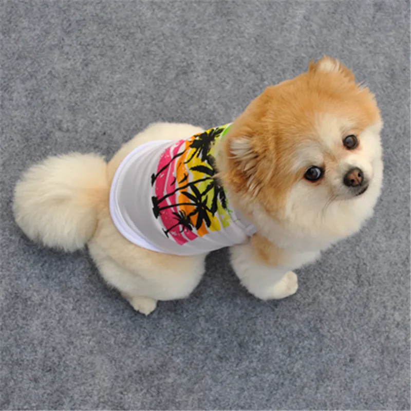 Summer beach Style puppy dog t shirt 2019 new arrival cheap breathable cotton Pet dog Clothes for small dog vest