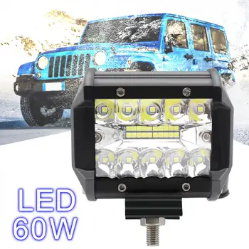 

4 Inch 60W 6000K Waterproof Three Rows LED Car Working Light Bars for Truck/Motorcycle/SUV/ATV/ Car/Boat