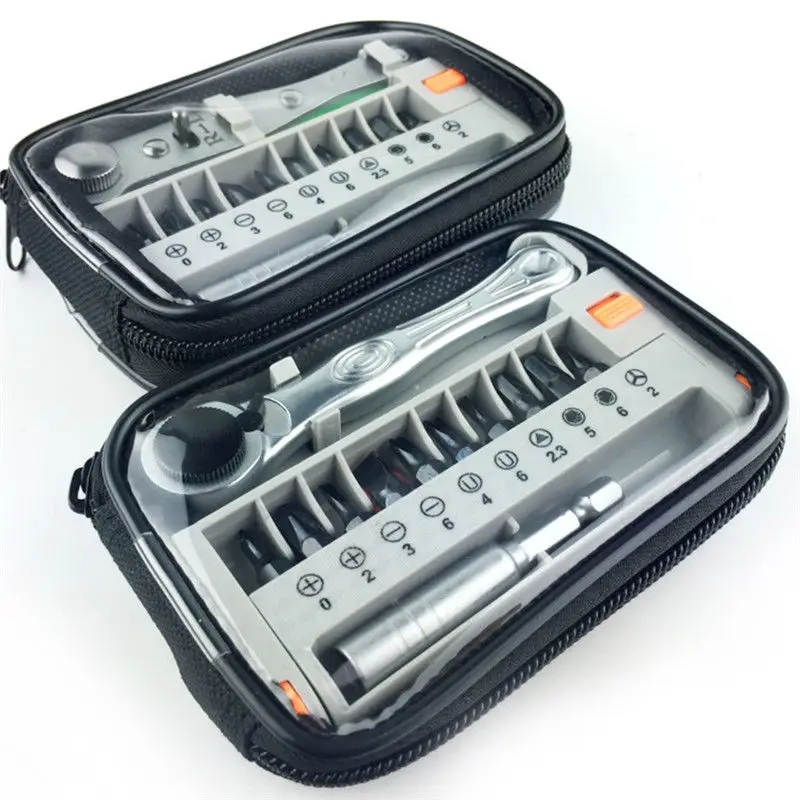 12Pcs Mini Hand Ratchet Driver Set Electric Screwdriver Bits Pocket Ratcheting Socket