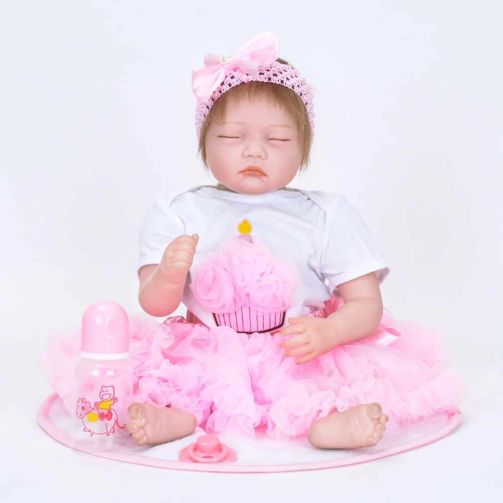 

Soft Silicone Vinyl Dolls 51cm Doll Reborn Baby Sleeping Princess Girl Action Figure Toys Lifelike Bebe Juguetes Babies Toys