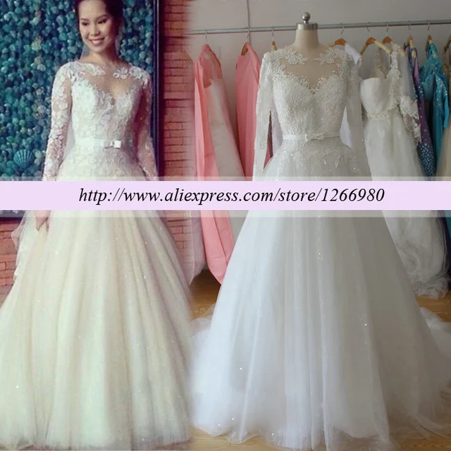 Crystal Embroidered Wedding Dress