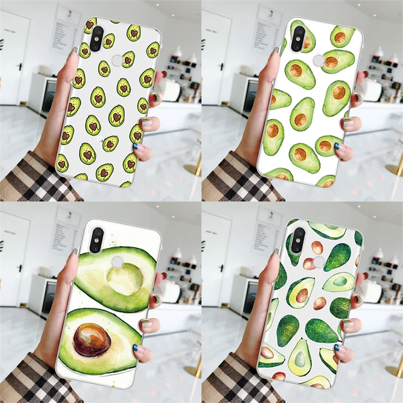 

TPU Cute Avocado Funda For Coque Xiaomi Redmi 7 4X 3S 4A 5 Plus 6A Go S2 Note 3 4 5 4X 5A 6 7 Pro Fundas For Redmi K20 Pro Case