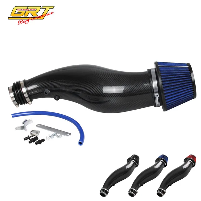 New Arrived 100 Real Carbon Fiber Racing Auto Car Cold Air intakes Pipe Air Filters For Honda