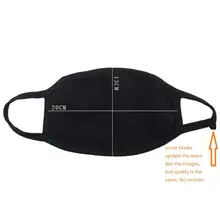 5 шт. 3 слоя маска для лица из материала на основе хлопка в пыли унисекс черный стирать защитный многоразовая маска для полости рта еу