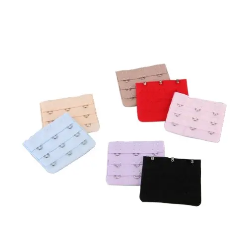 

Hot 7pcs Colorful 3x3 Hooks Bra Strap Clasp Extenders Extension Lingerie