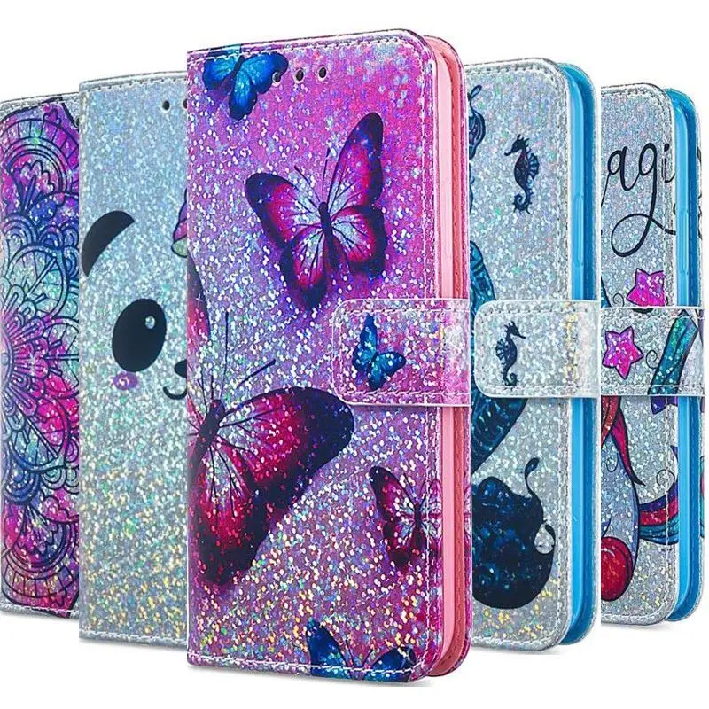 

Luxury Brilliant Painted Style Flip Case For Xiaomi Redmi 6 6A Note 7 Note7 Fundas Wallet PU Leather Silicone Holder Cover P03Z