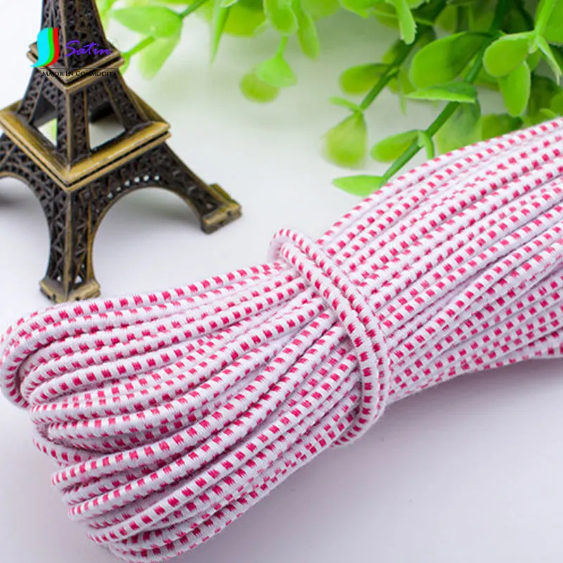 3 mm Wide White Pink Elastic Classic Round High Rope Underwear Pants Children's Entertainment