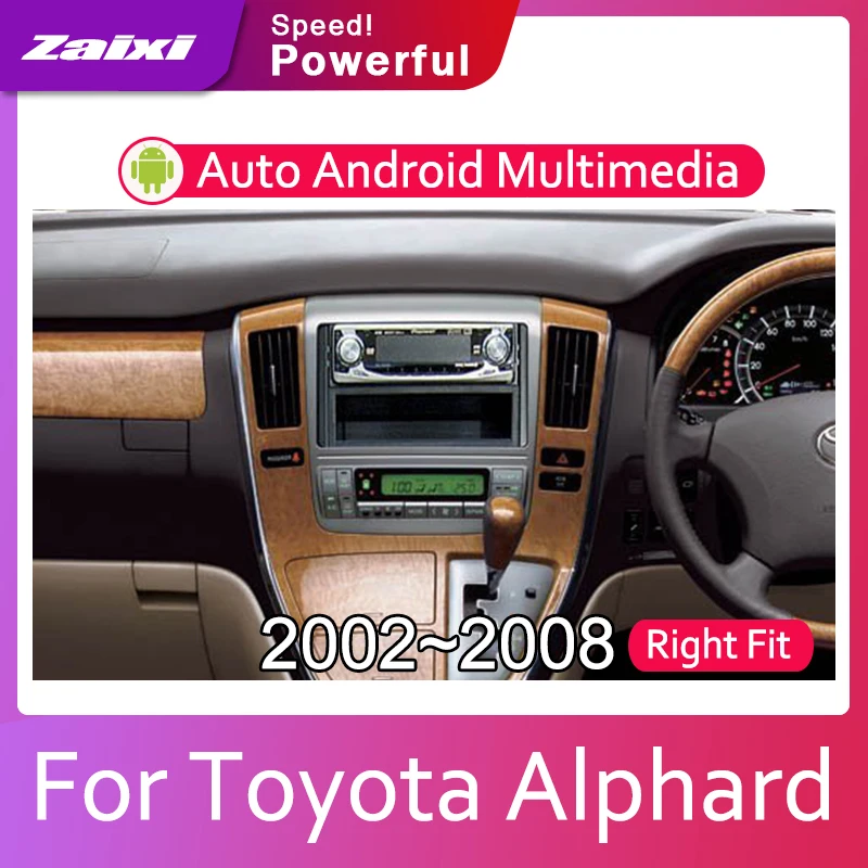 Excellent ZaiXi Android 2 Din Car radio Multimedia Video Player auto Stereo GPS MAP For Toyota Alphard 2002~2008 Media Navi Navigation 5