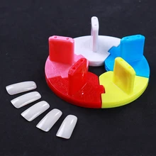 1 Набор красочных Витрины держатель наконечников и 100 шт Съемные накладные Типсы для наращивания ногтей художественный выставочный инструмент Pratice показ