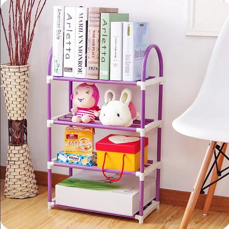 4 Layers Shoe Rack Plastic Parts Pipe Shoes Shelf Easy Assembled Storage Organizer Stand Living Room Furniture Cabinet