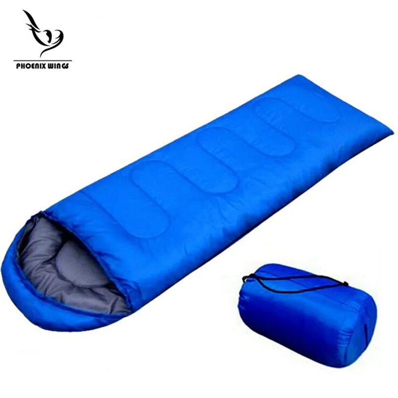 

Outdoor Hiking Camping Equipment For Spring Summer Autumn Envelope Style Hooded Thin Hollow Cotton Lazy Sleeping Bag Multicolor