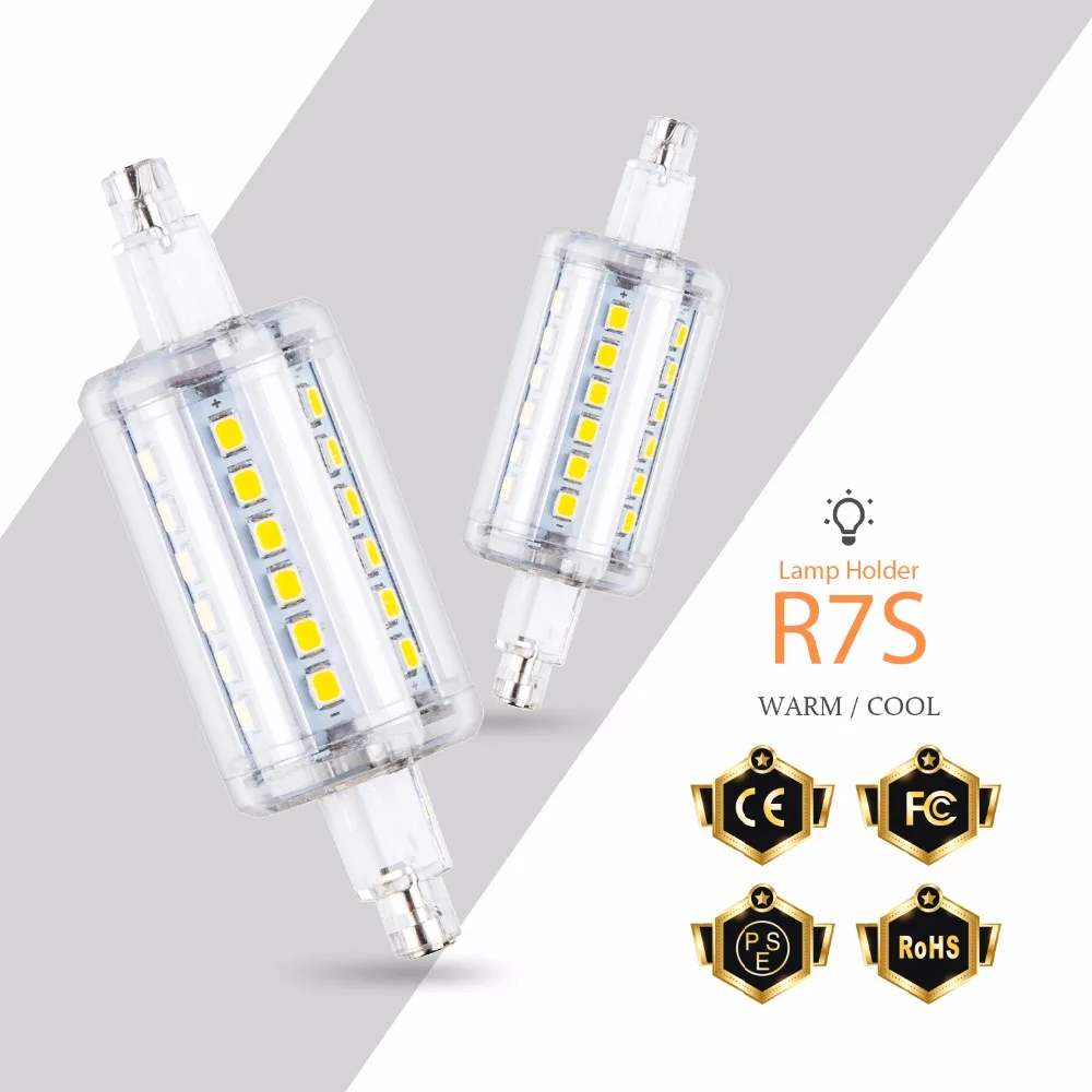 

R7S Led Lamp 220V Tubo No Flicker Tube Corn Light Aluminum Bulb 2835 SMD 78mm 118mm 135mm 189mm Lampada 5W 10W 12W 15W AC85-265V