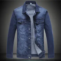 Осень 2019 г. Новый для мужчин повседневное джинсовая куртка зима США джинсовая ретро-куртка плюс размеры XXL-6XL 7115