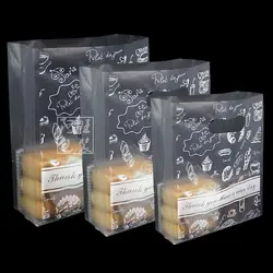 Оптовая продажа 500 шт./лот портативный прозрачный пластик сумки Тост Хлеб Торт Сумка для хранения выпечки еда упаковка сумки с ручкой для