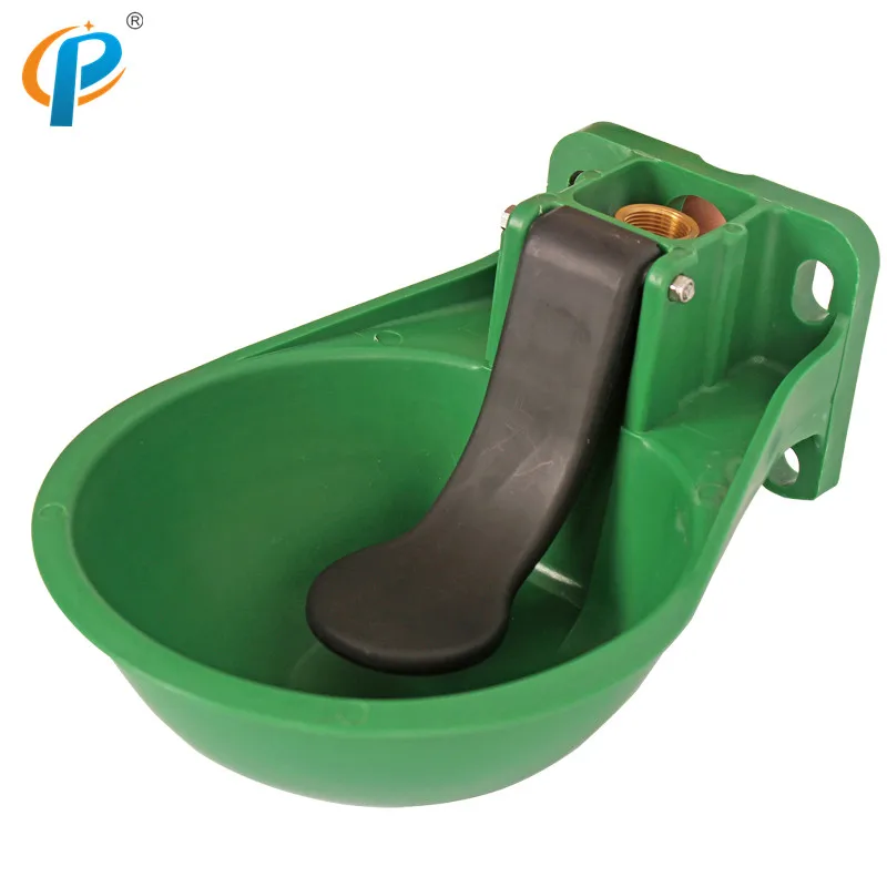 

Chuangpu Dairy Farm 2.5Liter Automatic Green Color Plastic Cow Drinking Bowl for Feeding Cattle Water