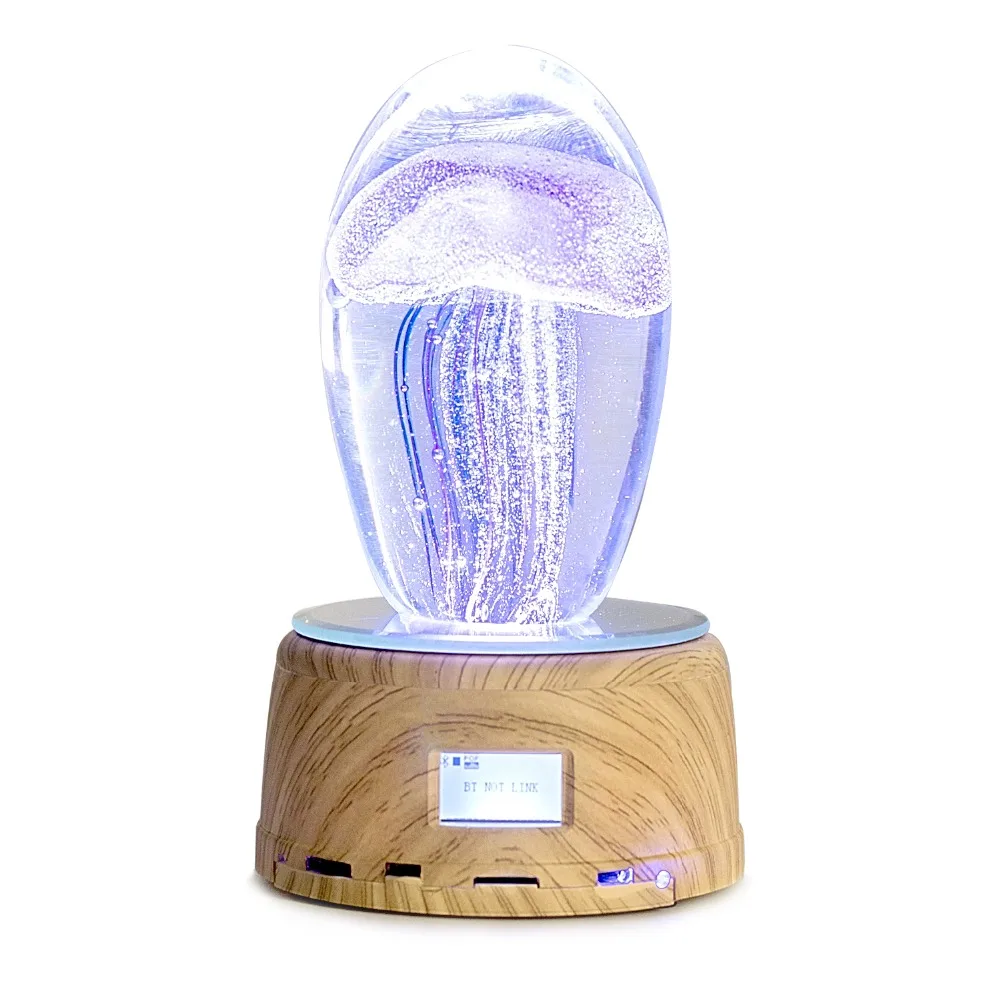 Хрустальная рыба светодиодный ночник Творческий Медузы настольная лампа 3D многоцветный освещение для праздничной комнаты украшения