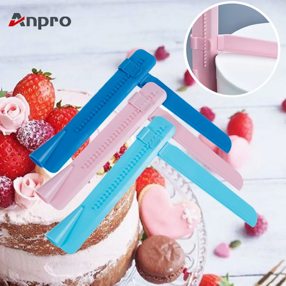 

Anpro Adjustable Cake Scraper Fondant Spatulas Cake Edge Smoother Tool for Icing DIY Bakeware Edge Smoothing Decorating Tools