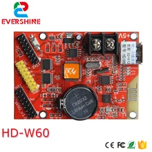 W60 HD-W60 Поддержка usb и встроенный Wi-Fi один и двойной цвет led панель Дисплей Модуль управления карта