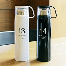 Stilvolle Thermoskanne Tasse 350/500 ml Termo Flasche Edelstahl 24 stunden Isolierung Thermische Wasser Isolierflasche Kaffeetasse drink
