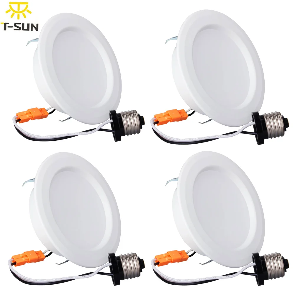 

T-SUNRISE 4 PACK Ultra thin led downlight lamp 11W led ceiling recessed grid downlight slim round panel light