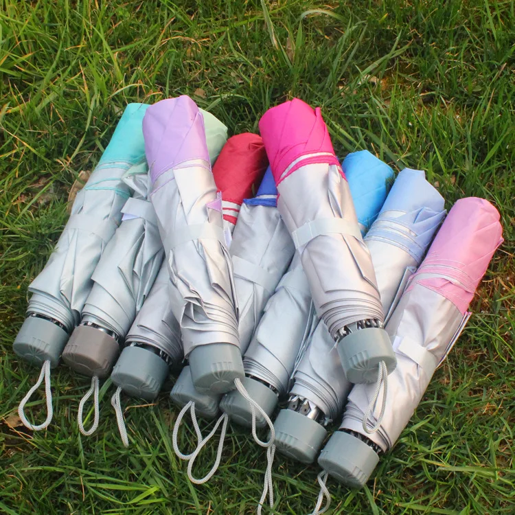 Anti ultraviolet ray silver plastic umbrella creative seventy percent
