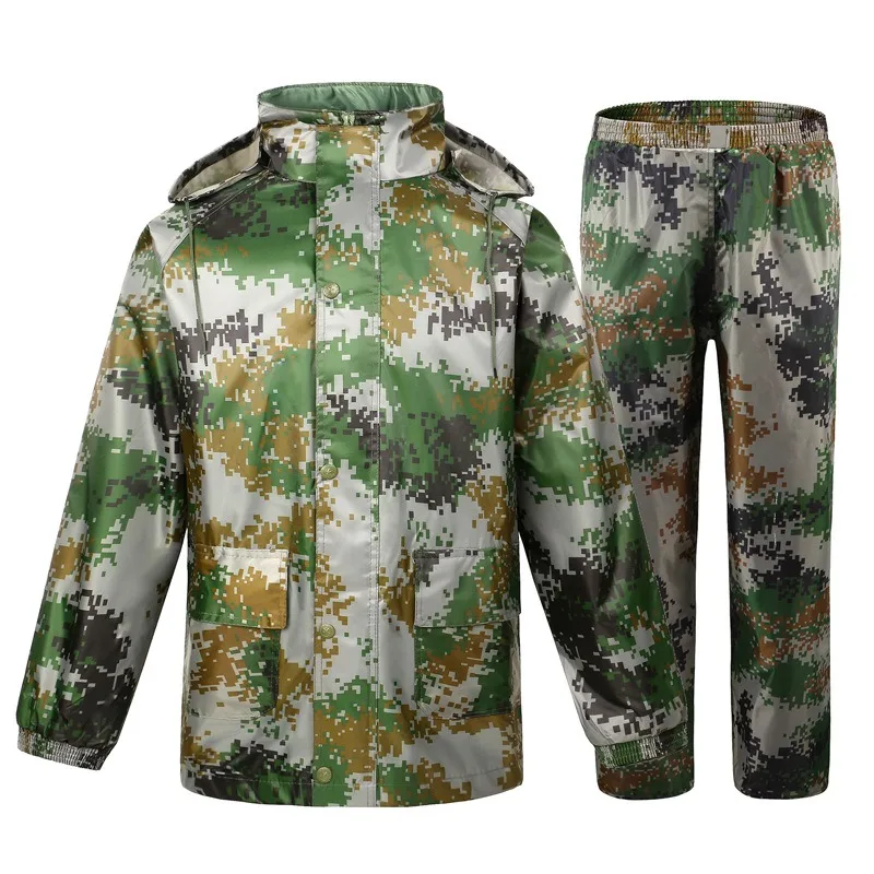 Camouflage-Men-Work-Rainwear-Waterproof-Women-Men-Raincoat-Set-Women-Men-Hooded-Motorcycle-Poncho-Outside-Wear