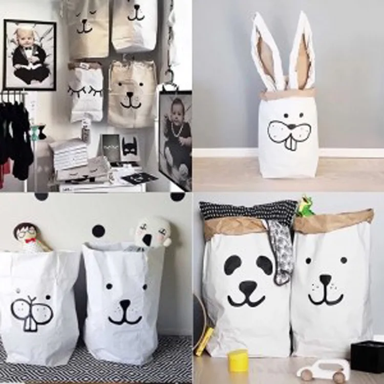 الشمال نمط الكرتون كبير حقيبة التخزين طفل الغسيل أكياس اللعب الملابس المنظم الأطفال الطفل تلعب حصيرة الأطفال غرفة الديكور