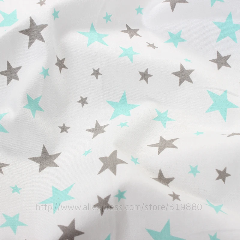 TIANXINYUE Star fabric Cotton Fabric Printed Patchwork Fabric For Tissue Patchwork Telas Sewing Baby Toy Bedding Quilting sheet