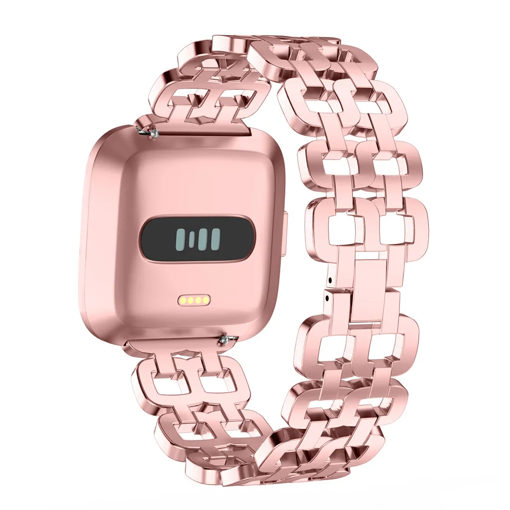 Роскошный браслет из нержавеющей стали для Fitbit Versa Lite Смарт-часы с заменой ремешка ремешок для наручных часов Прямая поставка 0315#2