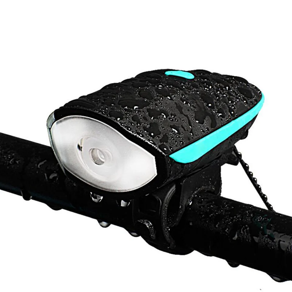 Cheap bicycle light+ bell Cycling Bike Bicycle flashlight front lights led Handlebar Ring Horns horn Electronic Alarm Bell Sound F1024 0