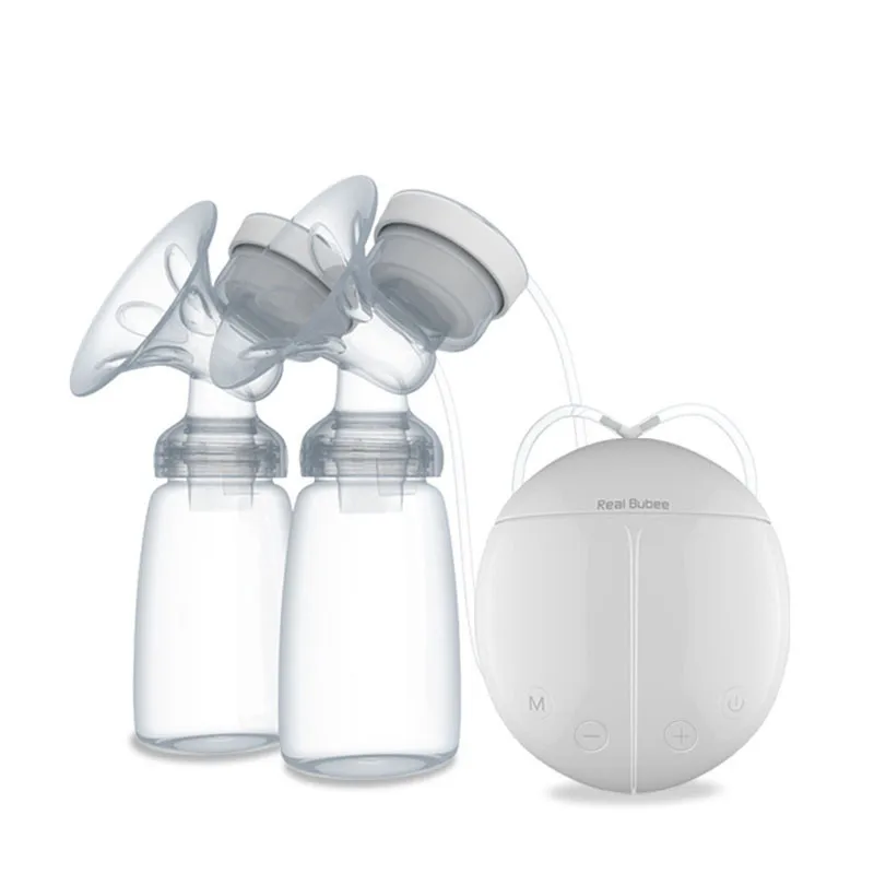 

Double Electric Breast Pump With Milk Bottle Convenient USB PP BPA Free Powerful Breast Pumps For Baby Breast Feeding