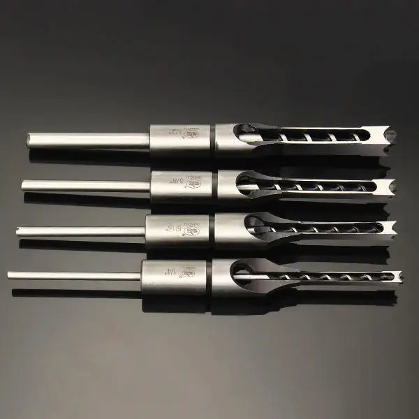 4PCS HSS Twist Drill Bits Woodworking Drill Tools Kit Set Square Auger Mortising Chisel Drill Set Square Hole Extended Saw 4PCS HSS Twist Drill Bits Woodworking Drill Tools Kit Set Square Auger Mortising Chisel Drill Set Square Hole Extended Saw