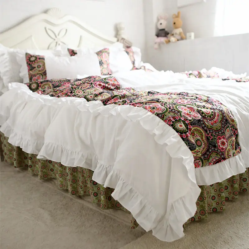 National Classic Scape With White Design Bedding Set Luxury