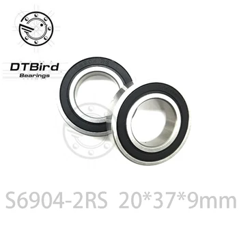 

Free shipping High quality S6904-2RS 20*37*9 mm stainless steel 440C hybrid ceramic deep groove ball bearing 20x37x9 S6904RS