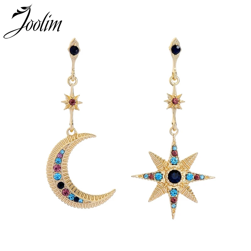 

Joolim 2019 New Colorful Moon Star Dangle Earring Fashion Earring Wholesale Lead & Nickel Free
