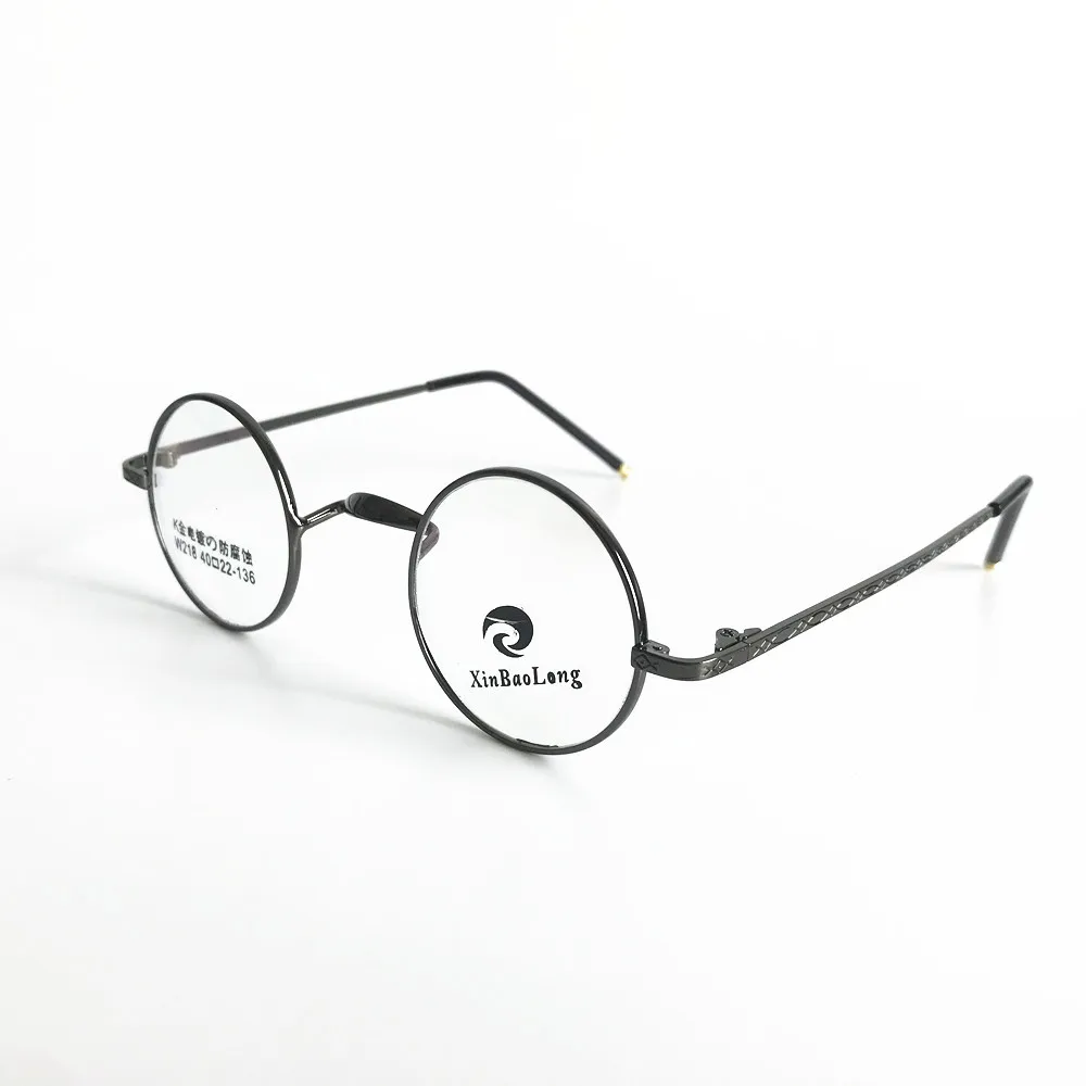 Винтажные Маленькие 40 мм круглые оправы для очков металлические цельные оправы оптические очки унисекс