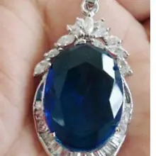 > горячий Изысканный Синий Турмалин кулон ожерелье