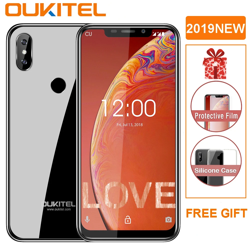 OUKITEL C13 Pro 5G/2,4G wifi 6,1" 19:9 Android 9,0 MT6739 3000mAh 4G LTE 2 Гб ram 16 Гб rom 8 Мп+ 5 Мп отпечаток пальца