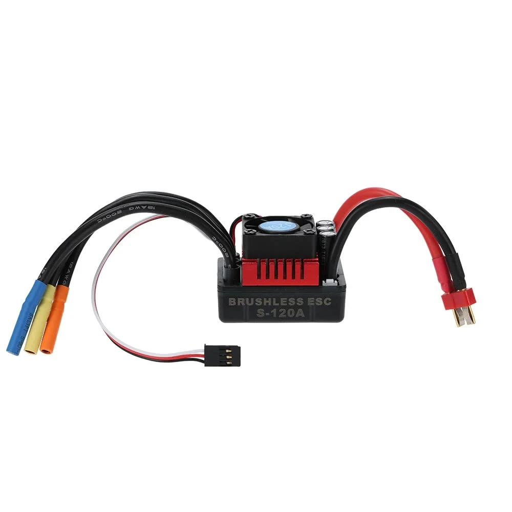 

Brushless ESC S-120A Electric Speed Controller with 6.1V/3A SBEC for 1/8 RC Car