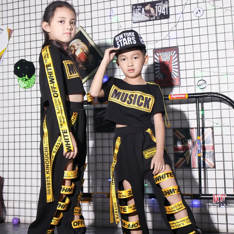 

A0569 Free Shipping Children's Jazz, Tap and Hip Hop Dance Costume Set Street Dance Clothing