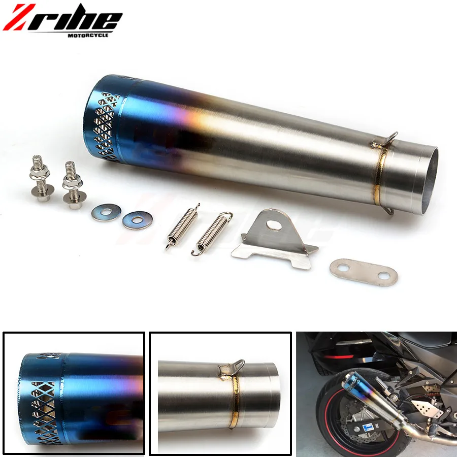 For 36-51mm Motorcycle Exhaust Pipe Scooter Modified Muffler Pipe Universal For yamaha honda ktm bmw Suzuki GSXR 600 750 1000