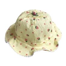 2 вида стилей, летняя Детская кепка с козырьком от солнца для маленьких мальчиков и девочек, милая хлопковая кепка с бантом и цветочным принтом для детей от 0 до 3 лет