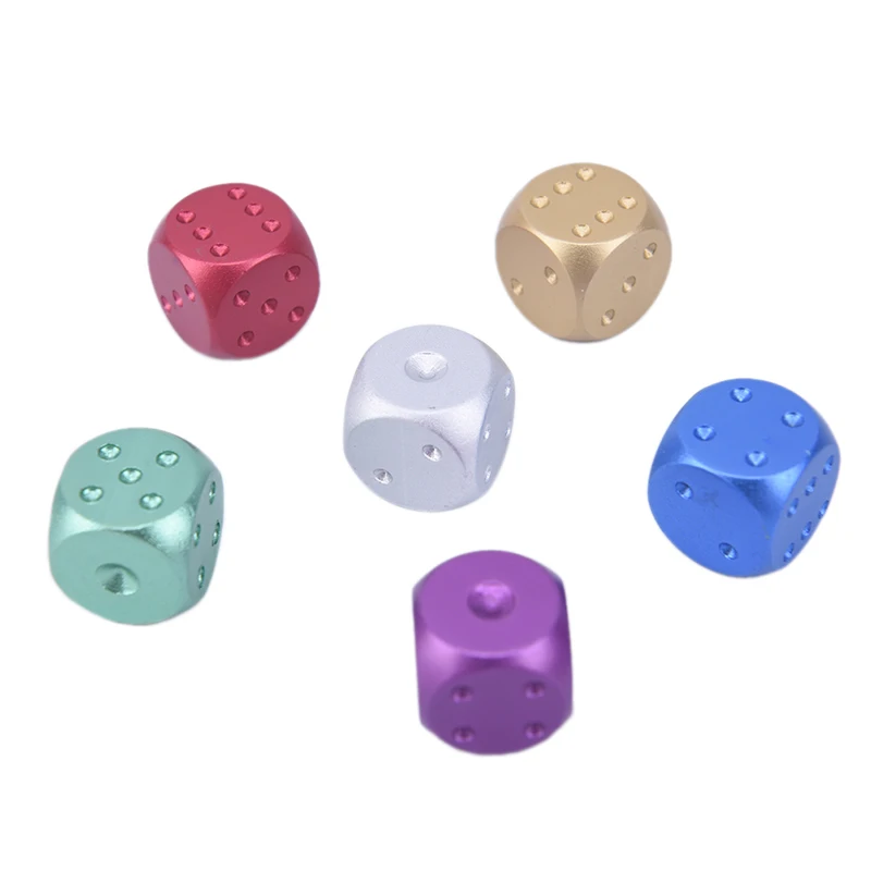 

Club Bar Dice Aluminum Alloy Polyhedral Dice Entertainment Games Portable Indoor Metal Solid Playing Game Tool