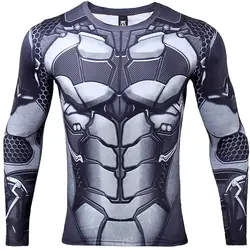 Бэтмен 3D футболки с принтом сжатия рубашка 2018 новая Косплэй топы с длинными рукавами Для женщин/мужской Кроссфит фитнес бодибилдинг