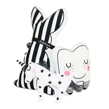 wholesale Cartoon unicorn feather cushion Cute tooth cartoon pillow Anime toy baby kids sleep appease doll birthday/Xmas gift