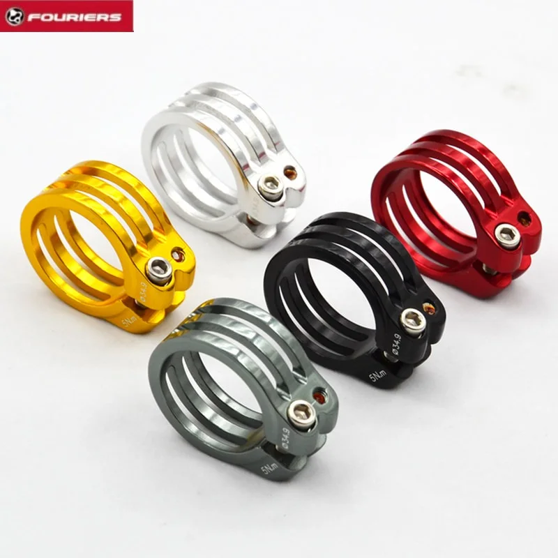 FOURIERS New Bicycle Seatpost Clamp MTB Road bike Seat Tube Clamp 31.8//34.9mm