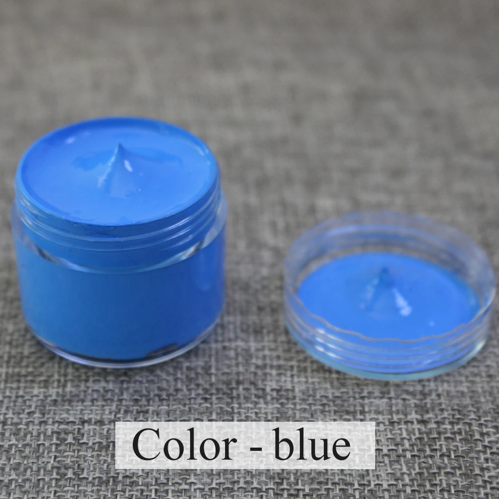 

10ml 30ml Blue Leather Paint for Painting Leather Bag,sofa, Shoes and Clothes Free Sponge and Gloves Acrylic Acrylic Paints